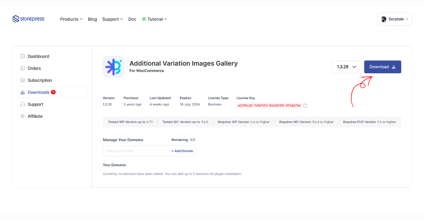 Downloading Woo Variation Gallery Premium Plugin
