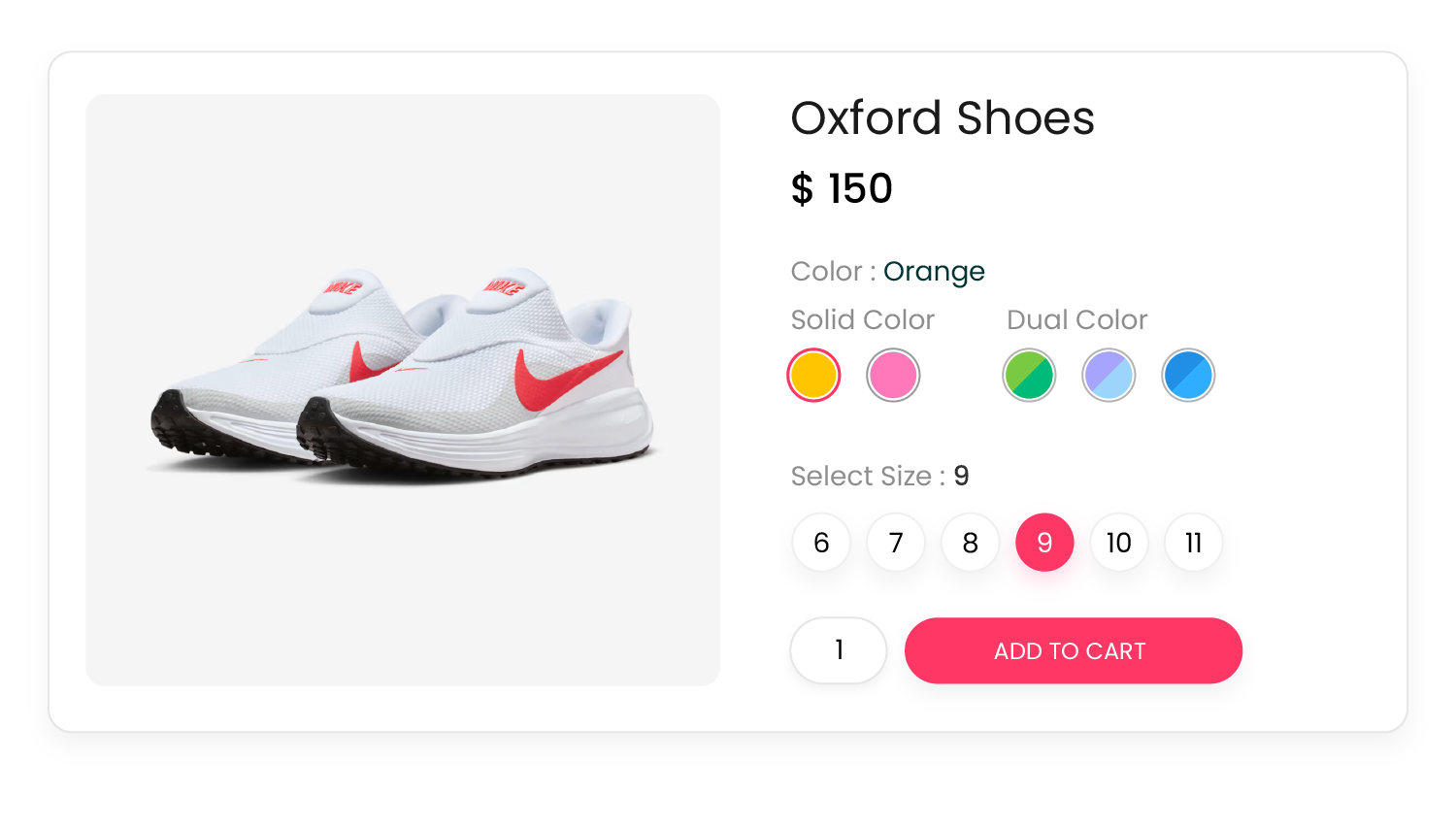 Group swatches aligned horizontally