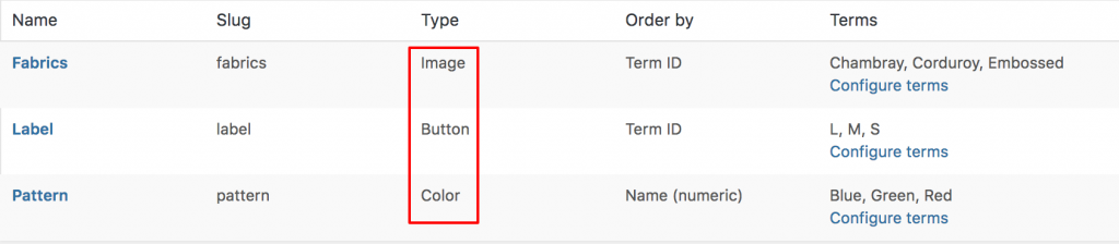 Type selection edited as color_image_buttons