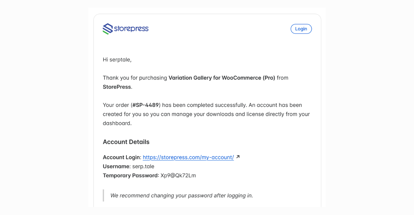 Variation Gallery for WooCommerce Purchase Mail