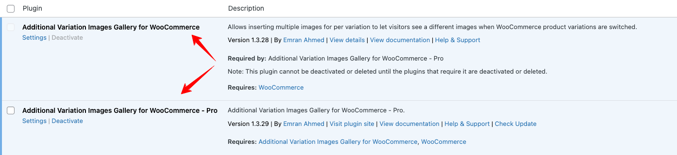 Woo Variation Gallery side by side