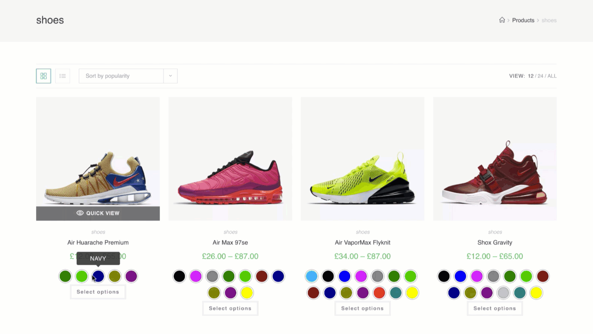 attribute display limit