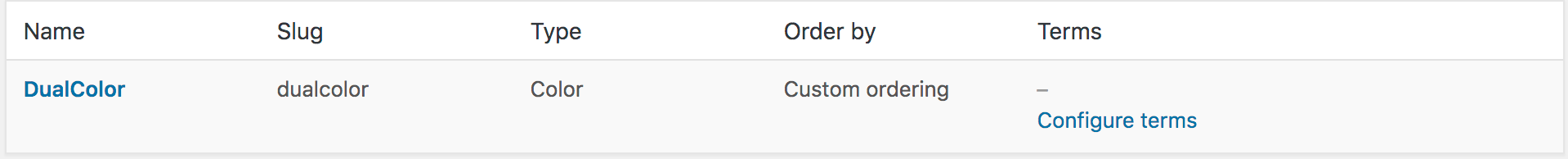 displaying dual color attribute
