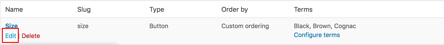 edit option marked with red rectangular