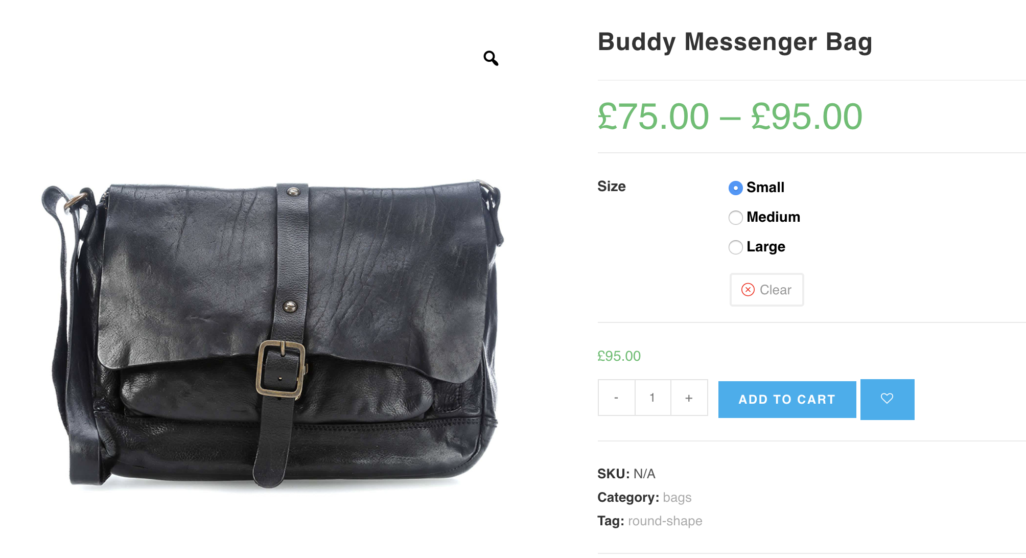 radio swatches displying on product page