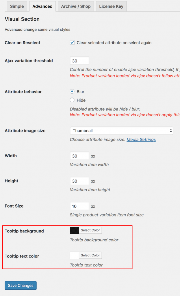 tooltip background customization