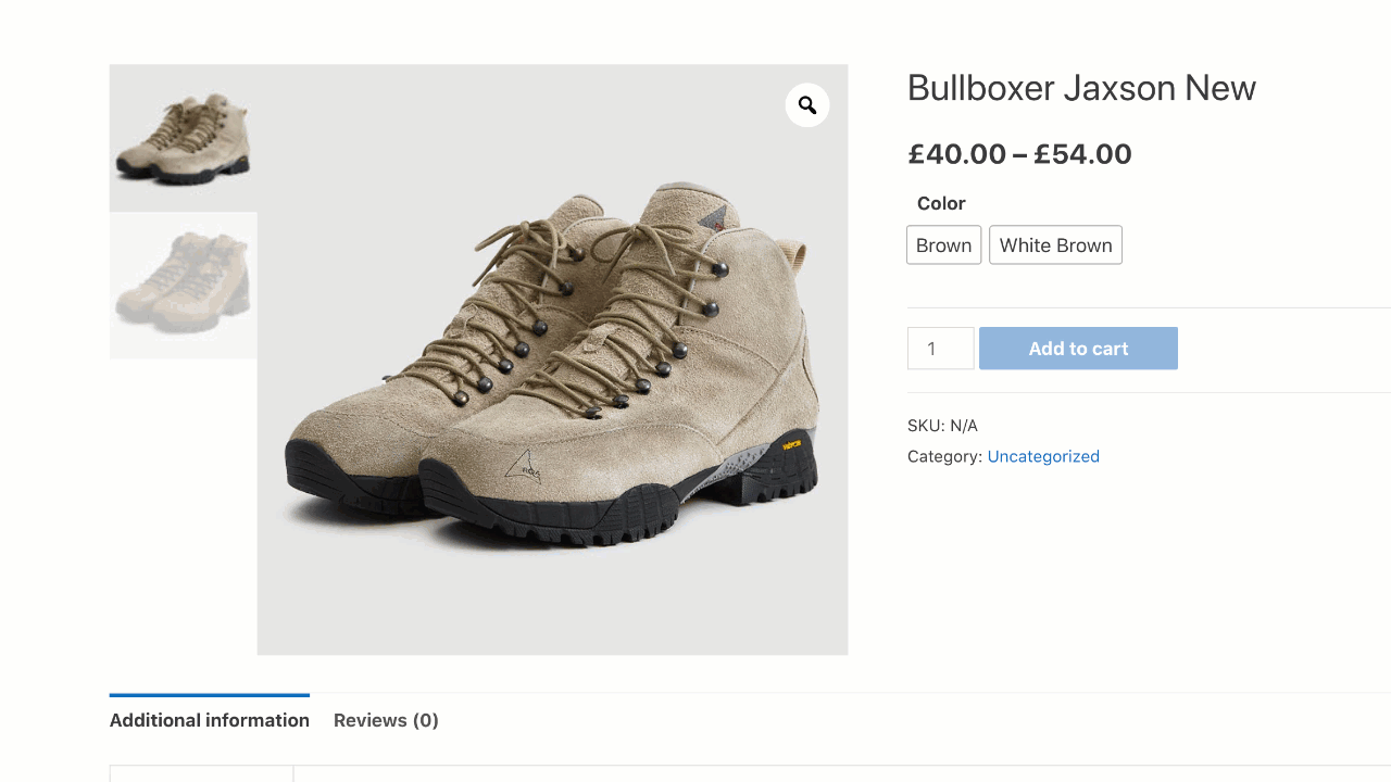 uploading unlimited images per variation live preview