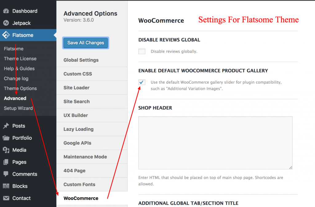 Flatsome Theme Settings