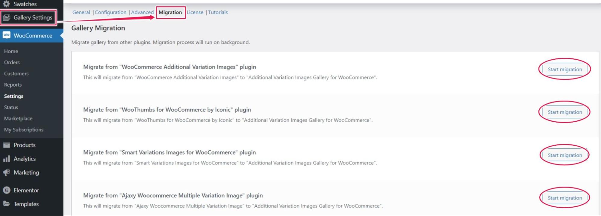 Migration from other image gallery plugins