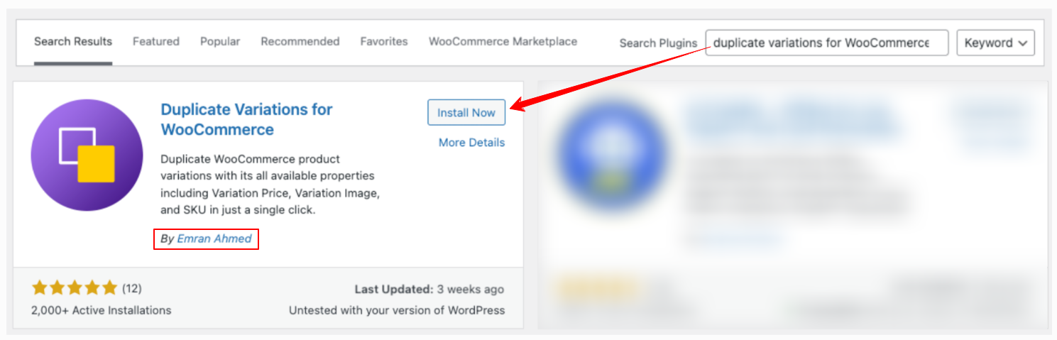 Variations Duplicator for WooCommerce plugin installation