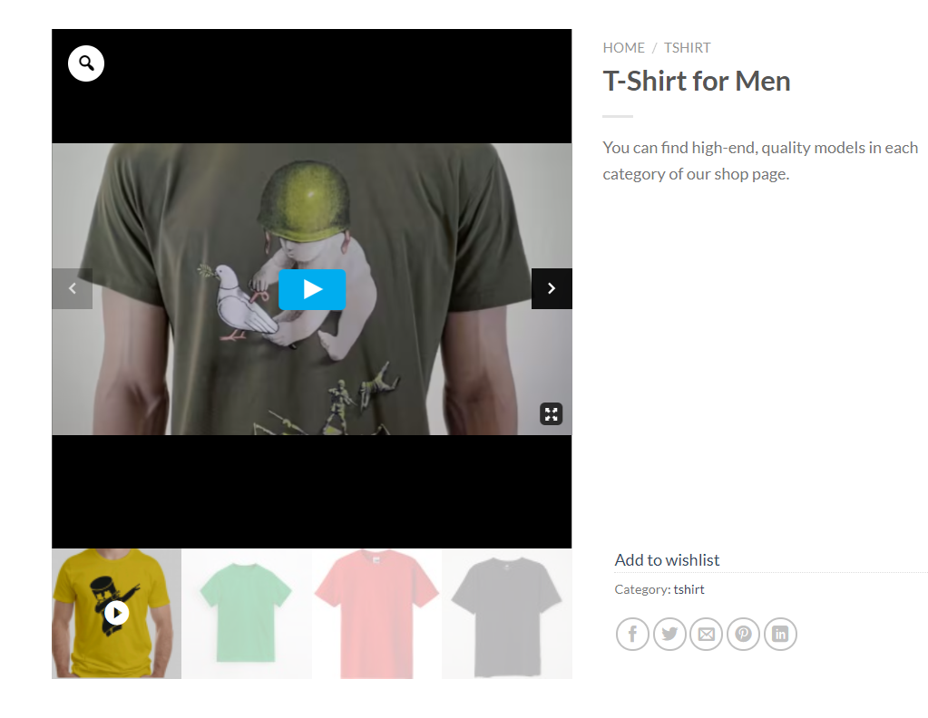vimeo product gallery front view