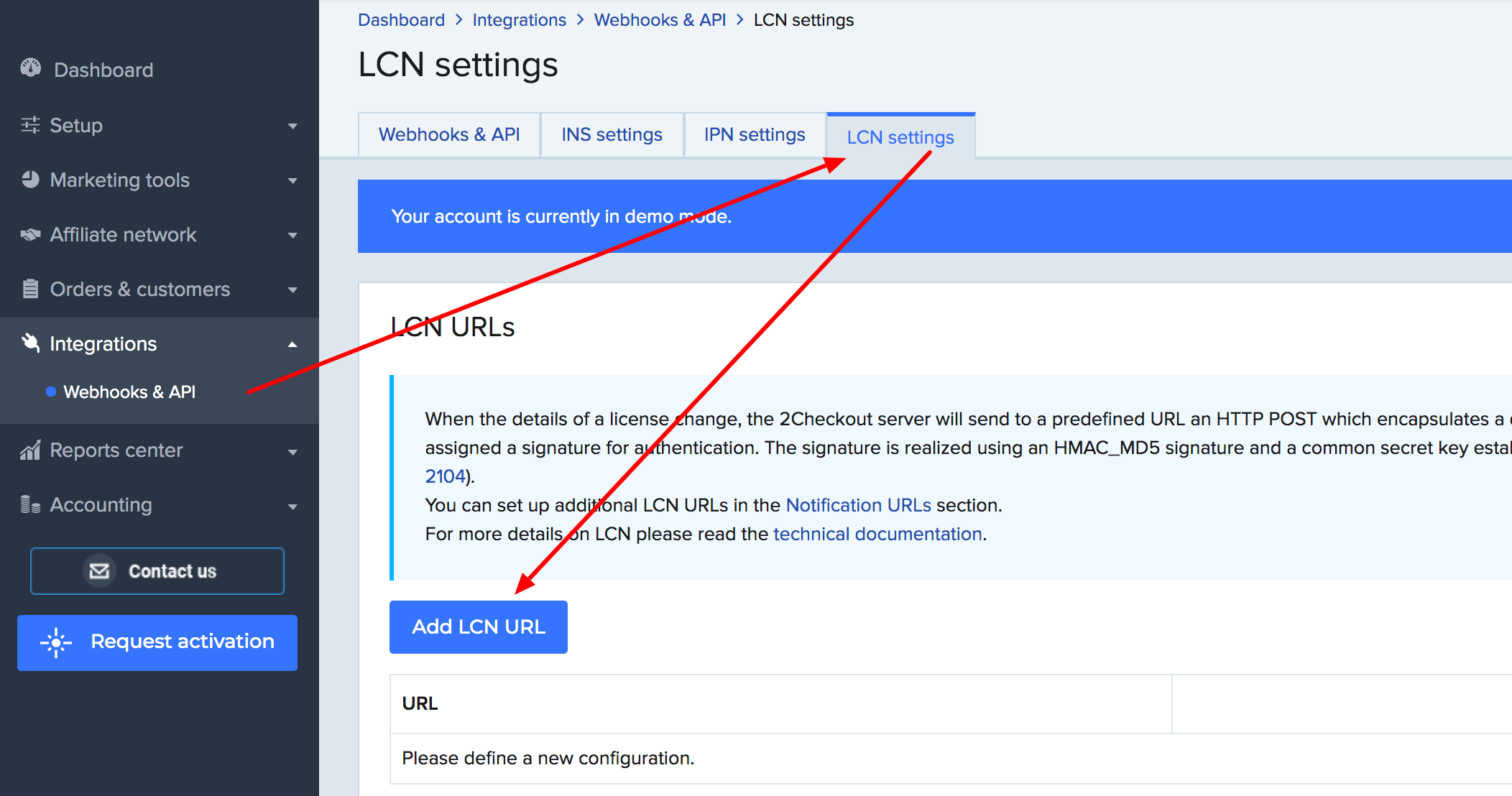 adding LCN URL