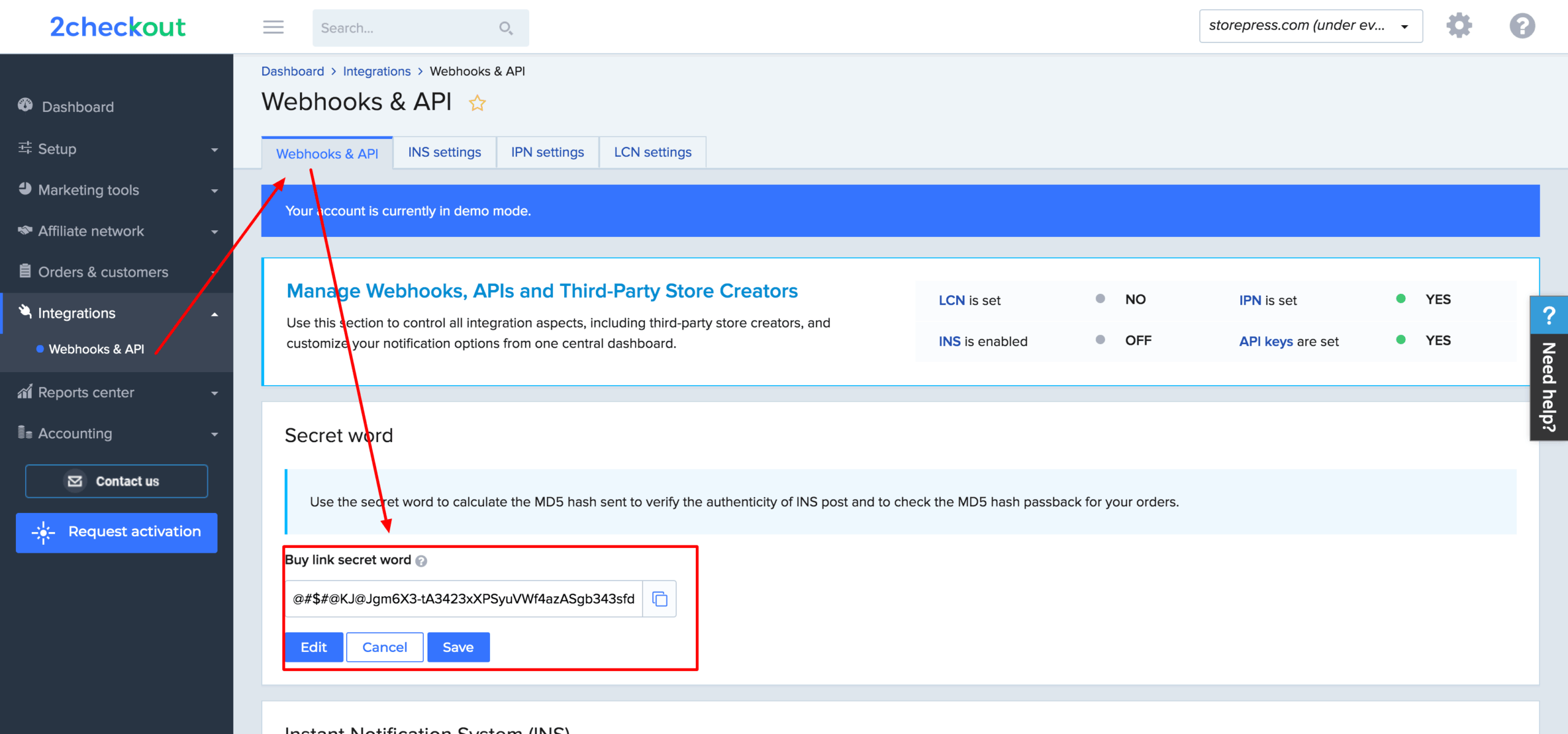 paste buy link secret word